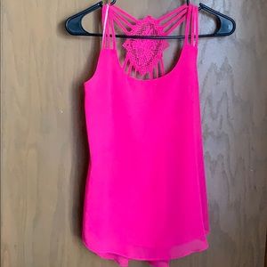 E M, Hot Pink Tank Top